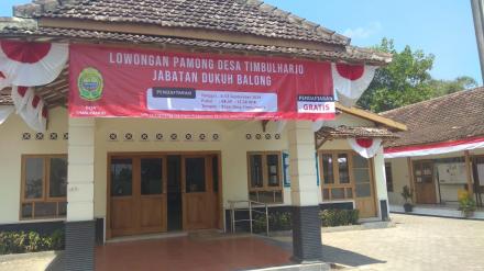 JADWAL PELAKSANAAN PENGISIAN LOWONGAN PAMONG DESA TIMBULHARJO